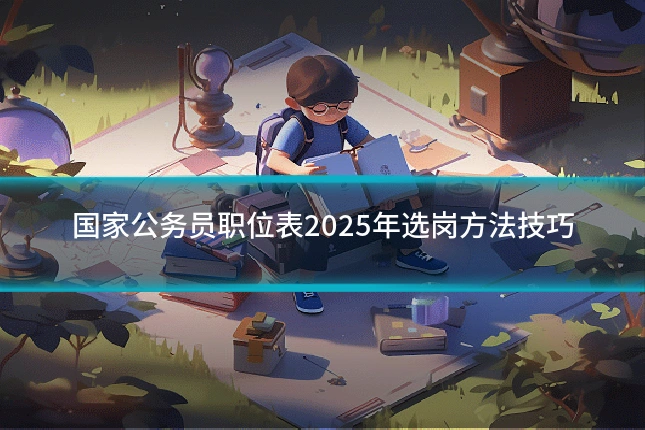 国家公务员职位表2025年选岗方法技巧