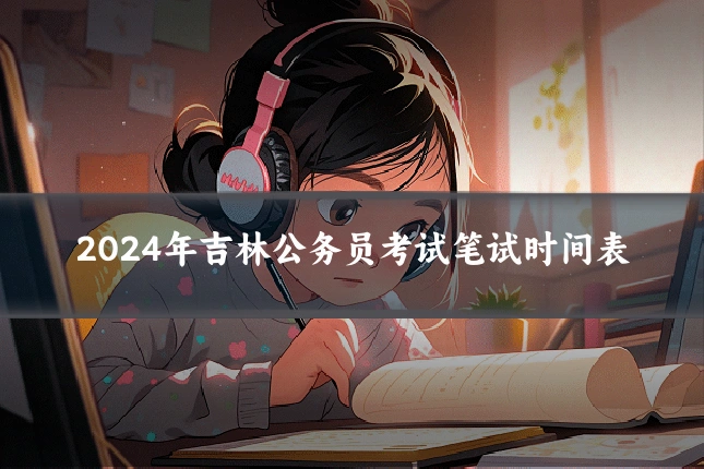 2024年吉林公务员考试笔试时间表