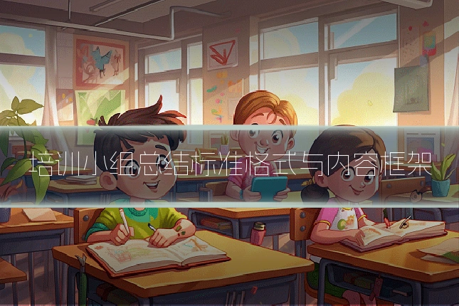 培训小组总结标准格式与内容框架