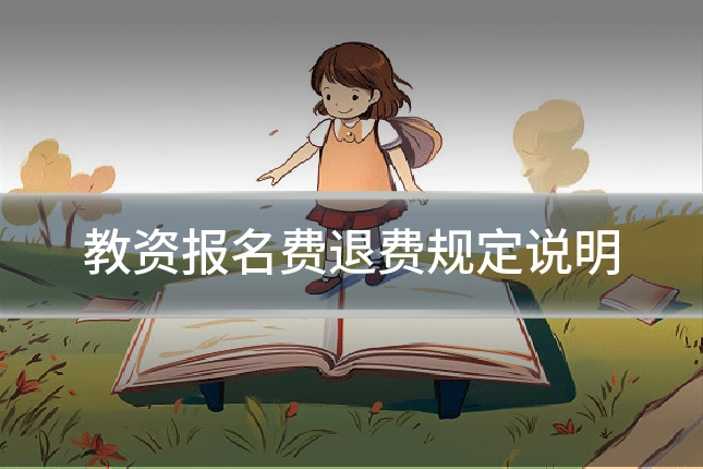 教资报名费退费规定说明