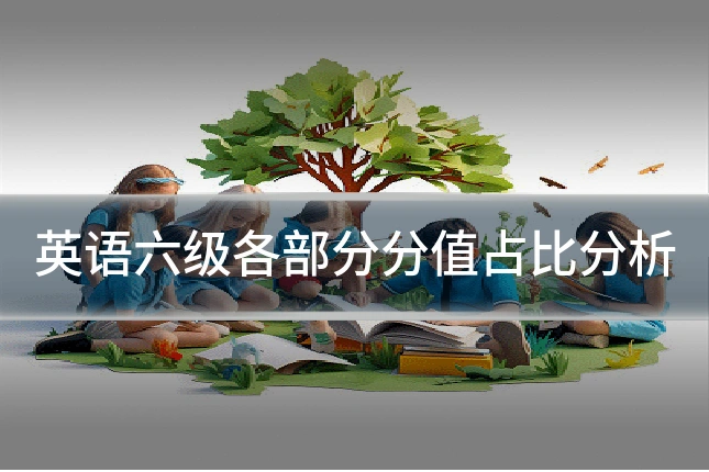 英语六级各部分分值占比分析