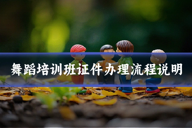 舞蹈培训班证件办理流程说明