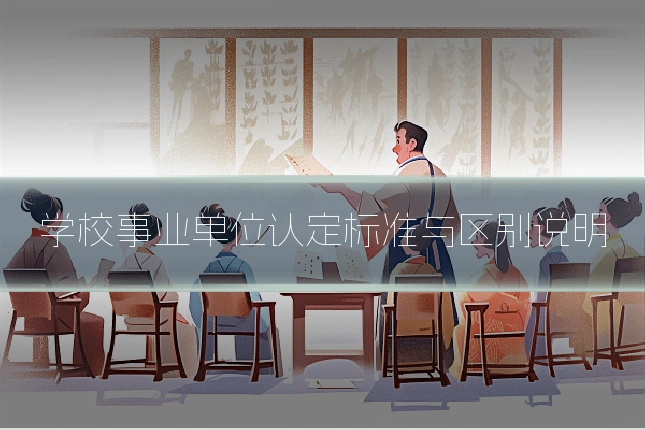 学校事业单位认定标准与区别说明
