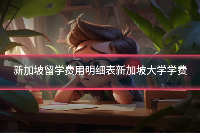 新加坡留学费用明细表新加坡大学学费