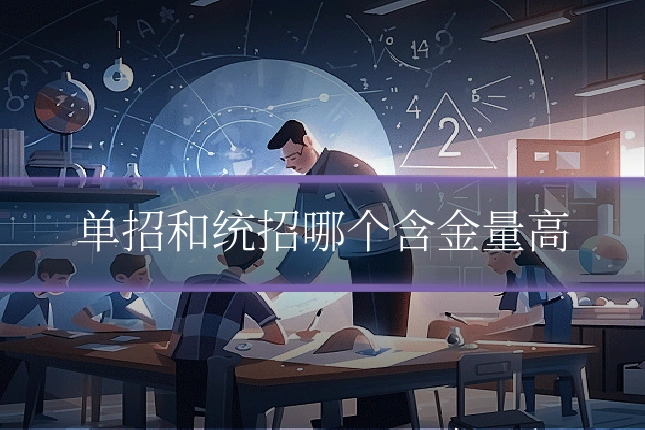单招和统招哪个含金量高