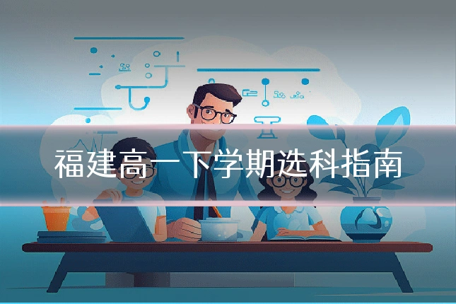 福建高一下学期选科指南