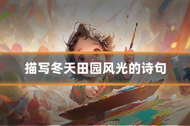描写冬天田园风光的诗句