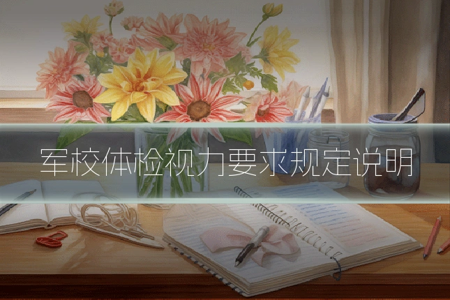 军校体检视力要求规定说明