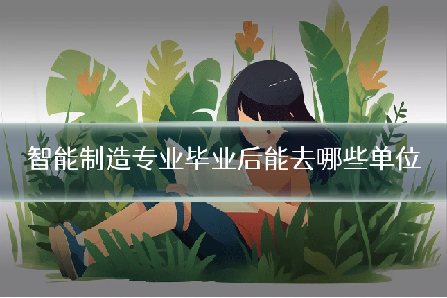 智能制造专业毕业后能去哪些单位