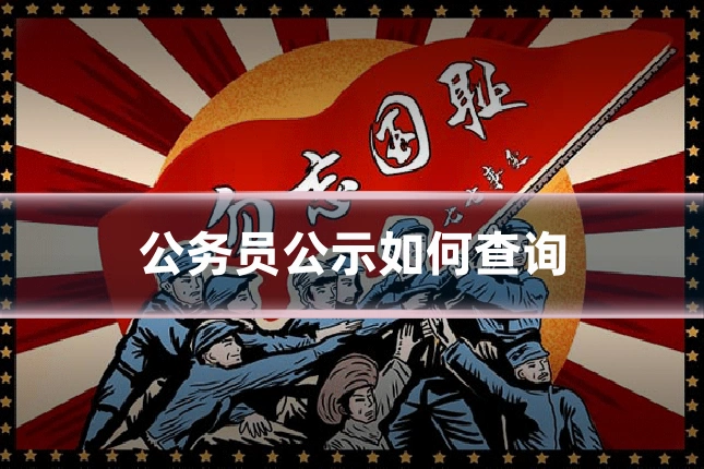 公务员公示如何查询