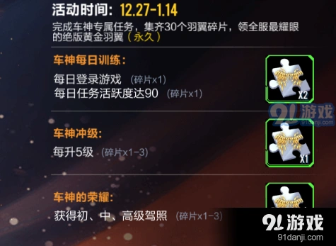 QQ飞车黄金羽翼碎片怎么刷技巧