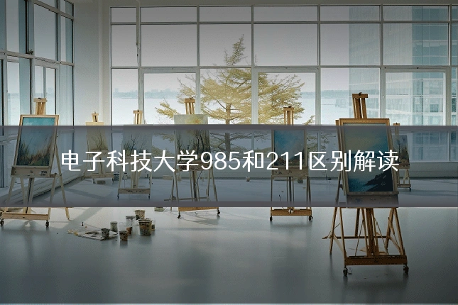电子科技大学985和211区别解读