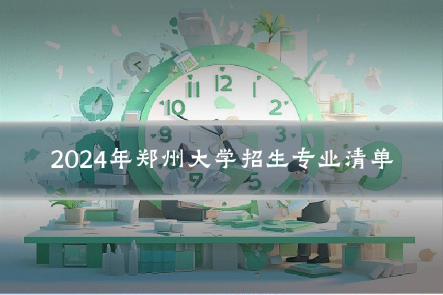 2024年郑州大学招生专业清单