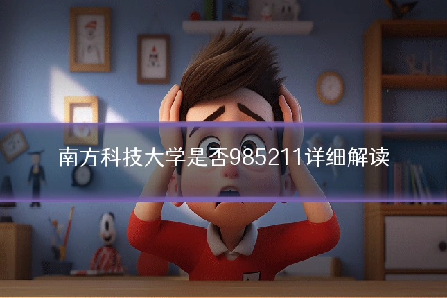 南方科技大学是否985211详细解读