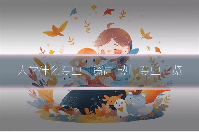 大学什么专业工资高 热门专业一览