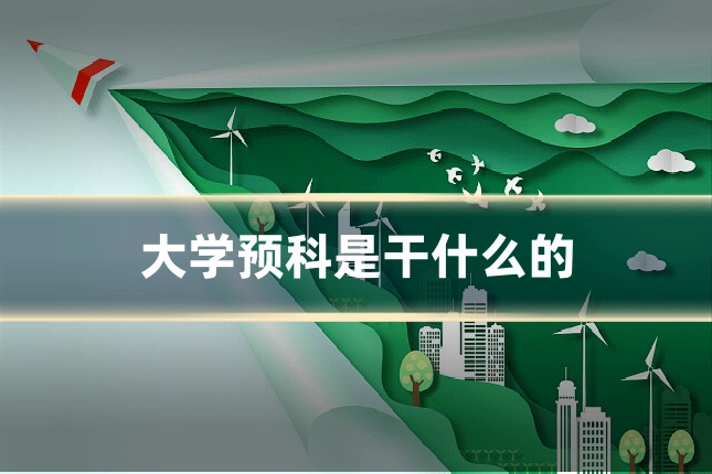 大学预科是干什么的