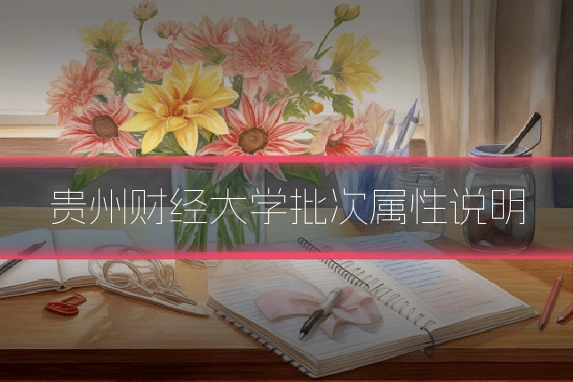 贵州财经大学批次属性说明