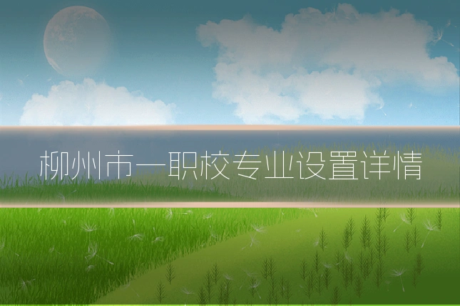柳州市一职校专业设置详情