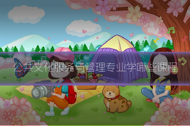 公共文化服务与管理专业学哪些课程