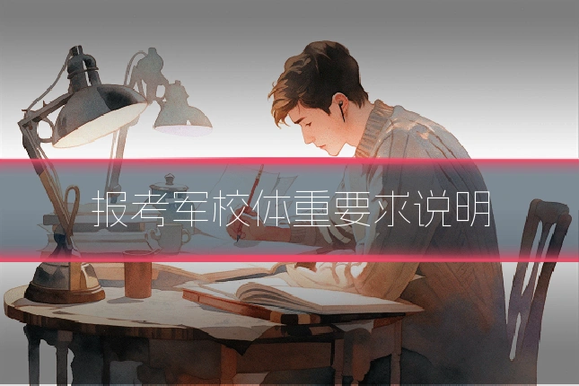报考军校体重要求说明