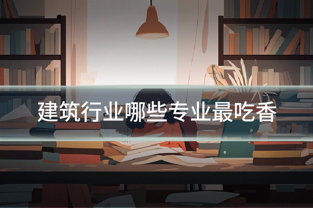 建筑行业哪些专业最吃香