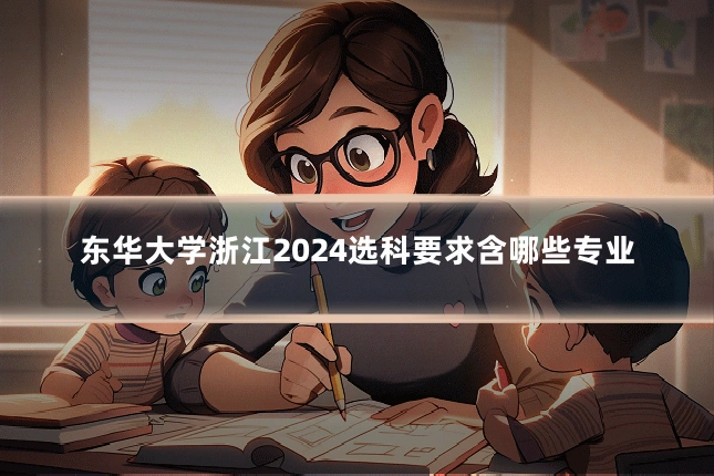 东华大学浙江2024选科要求含哪些专业