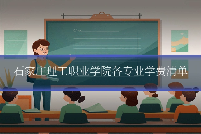 石家庄理工职业学院各专业学费清单