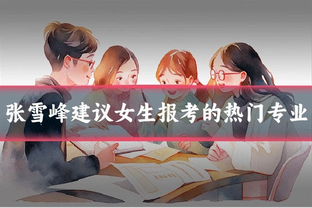 张雪峰建议女生报考的热门专业