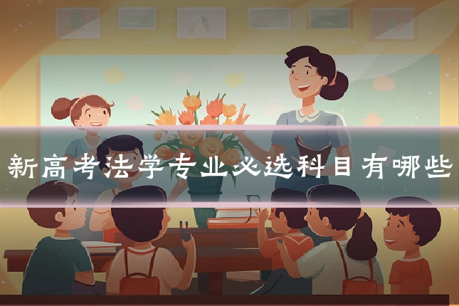 新高考法学专业必选科目有哪些