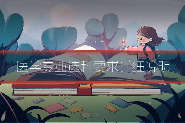 医学专业选科要求详细说明