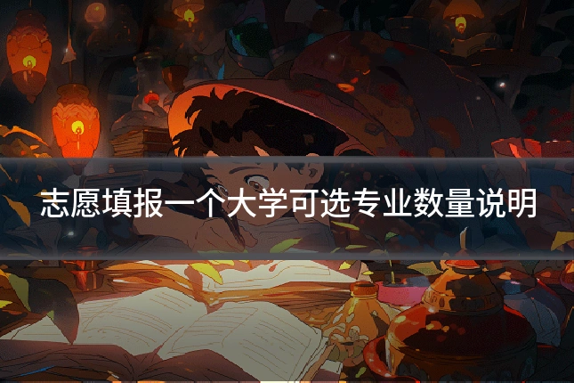 志愿填报一个大学可选专业数量说明