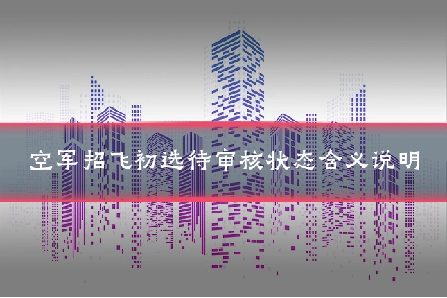 空军招飞初选待审核状态含义说明