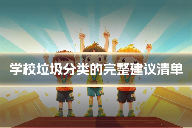 学校垃圾分类的完整建议清单