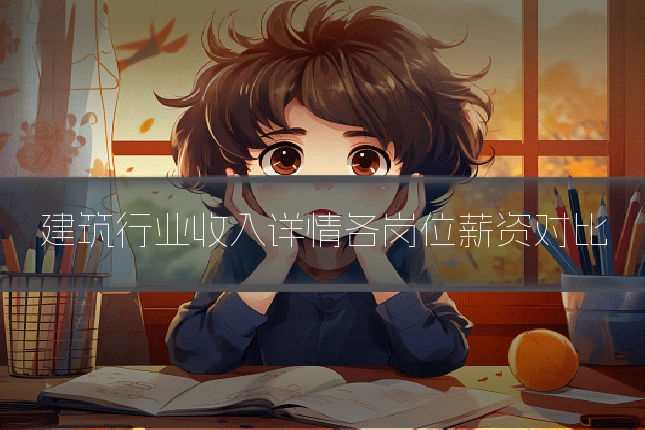 建筑行业收入详情各岗位薪资对比