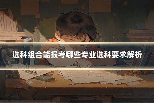 选科组合能报考哪些专业选科要求解析