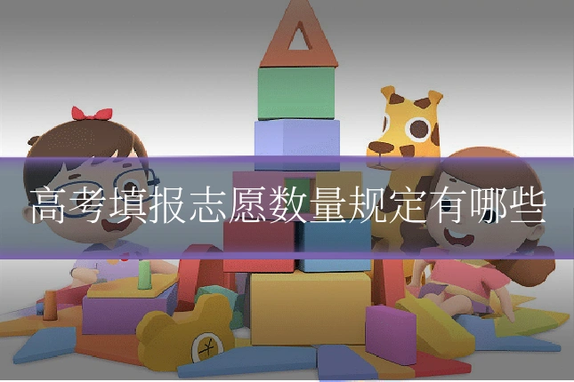 高考填报志愿数量规定有哪些