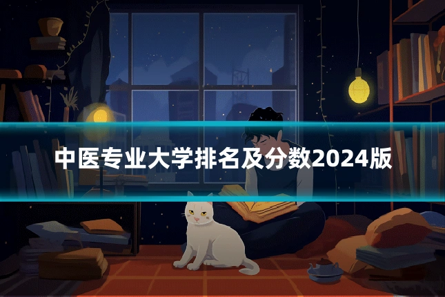 中医专业大学排名及分数2024版