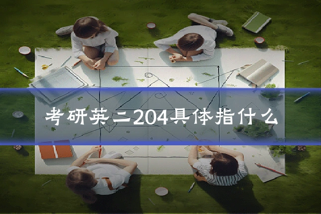 考研英二204具体指什么
