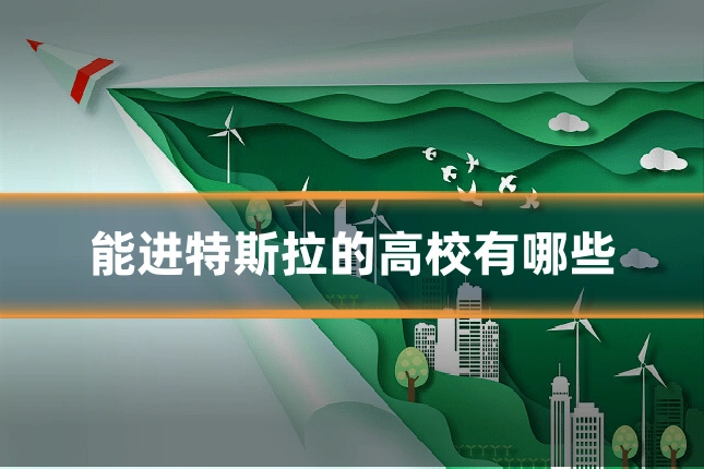 能进特斯拉的高校有哪些