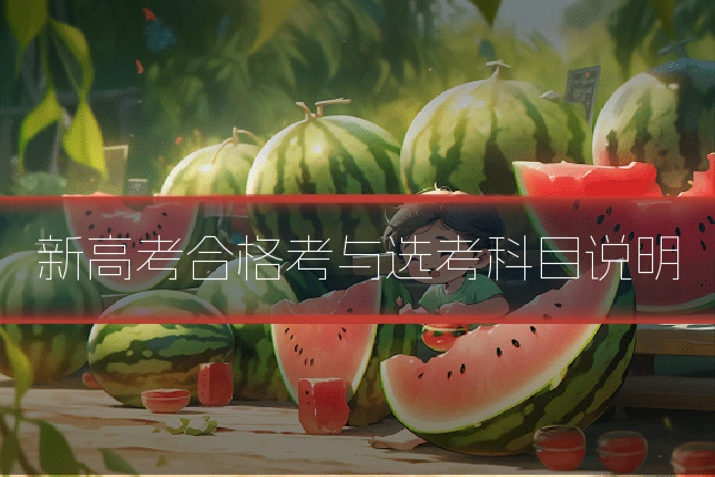 新高考合格考与选考科目说明