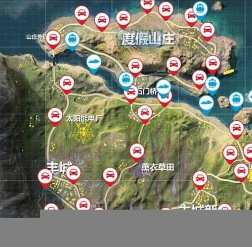荒野行动载具分布图解，全车型位置汇总