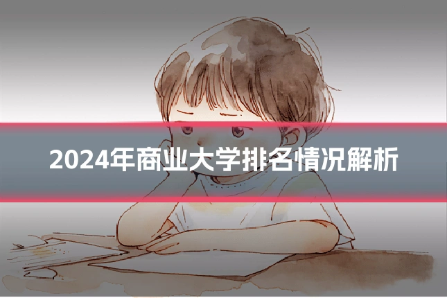 2024年商业大学排名情况解析