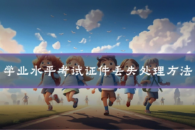 学业水平考试证件丢失处理方法
