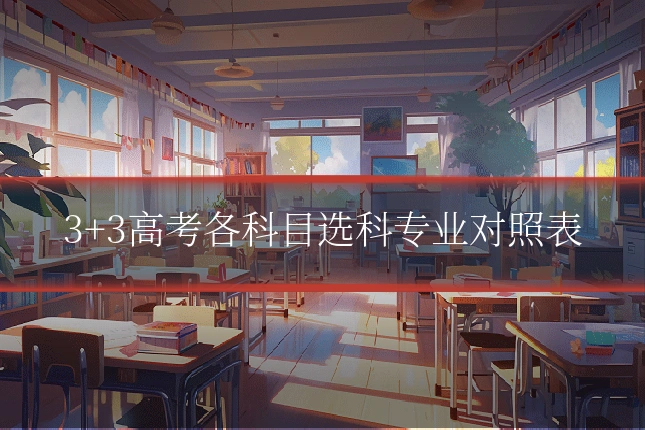 3+3高考各科目选科专业对照表