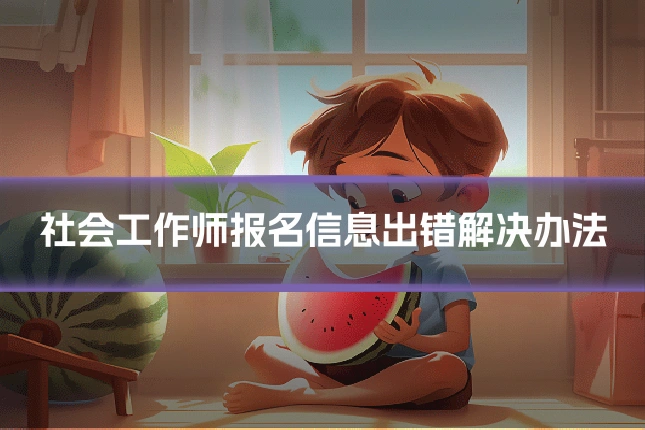社会工作师报名信息出错解决办法