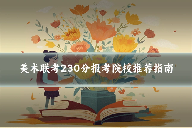 美术联考230分报考院校推荐指南