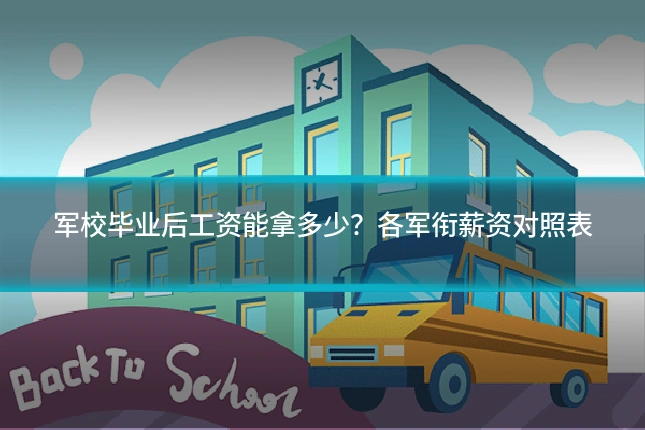 军校毕业后工资能拿多少?各军衔薪资对照表