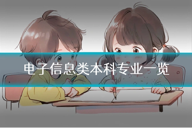 电子信息类本科专业一览
