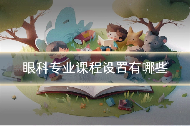 眼科专业课程设置有哪些