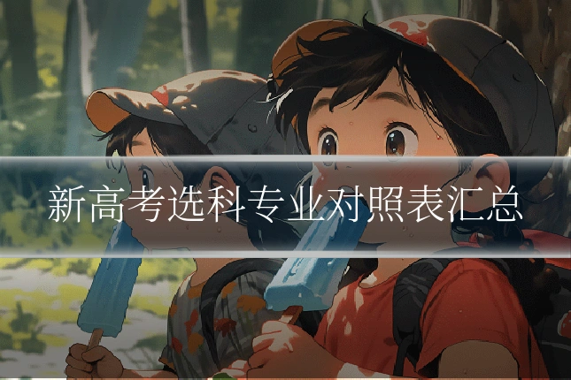 新高考选科专业对照表汇总